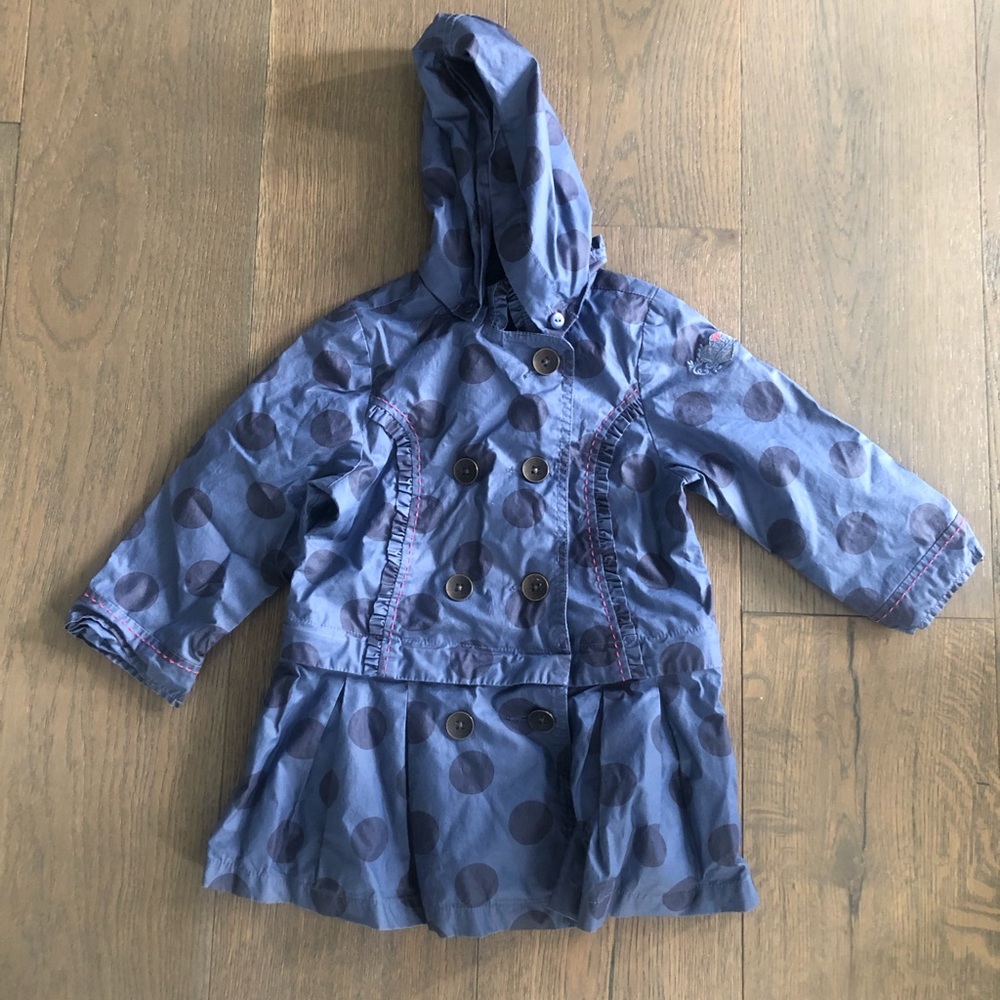 Catimini designer girls rain jacket sz 2 Paris